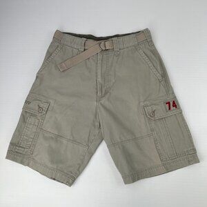 Vintage A.P.C.O. Short Men 32 Cargo Distress Army Skate Surf 30x10 Belt Y2K Core